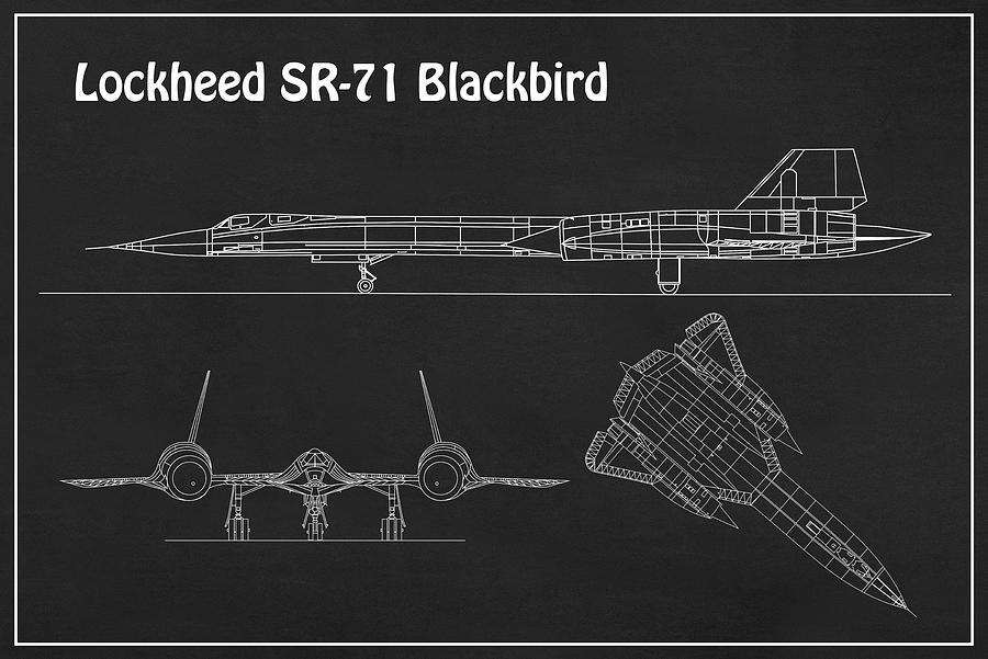 SR-71 Blackbird Blueprint Plan BP098