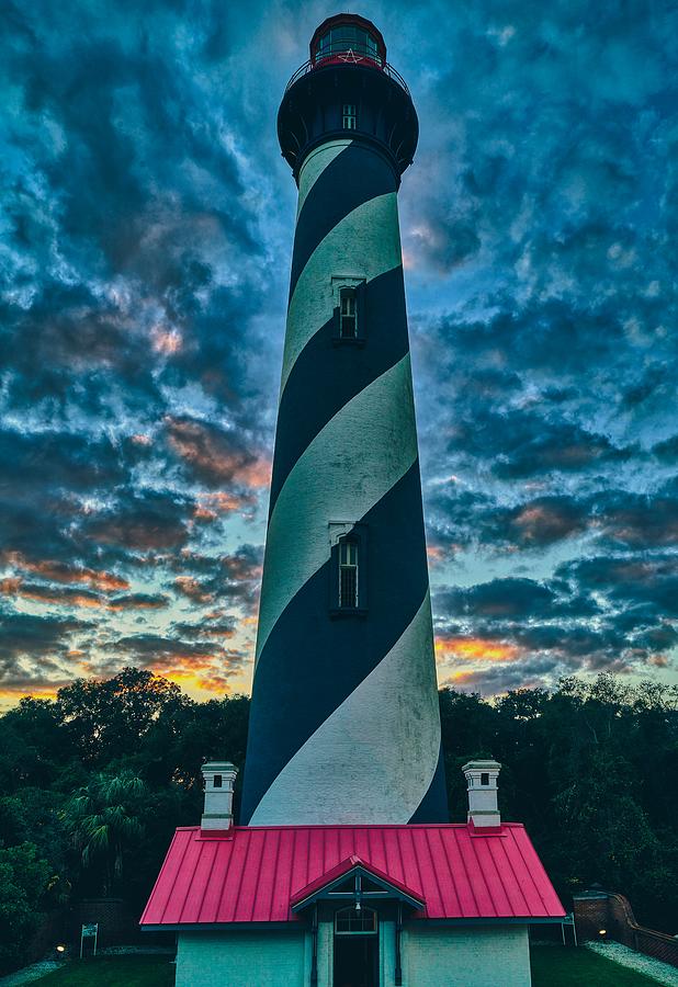 Sunset Photograph - St. Augustine Lighthouse #1 by Mountain Dreams