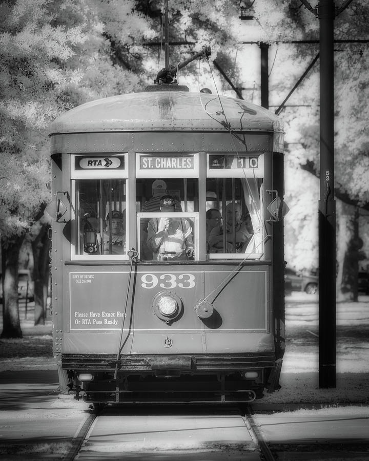  St. Charles Streetcar Infrared #1 Photograph by Jerry Fornarotto