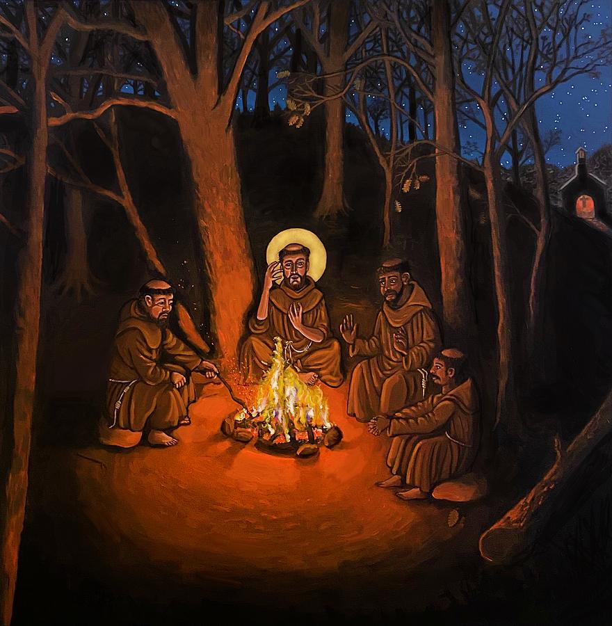 St. Francis and the Novices Painting by Kelly Latimore