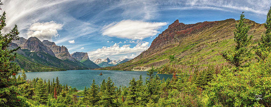 Glacier National Park Photograph - St. Mary Lake along Going-to-the-Sun Road. #1 by Gestalt Imagery
