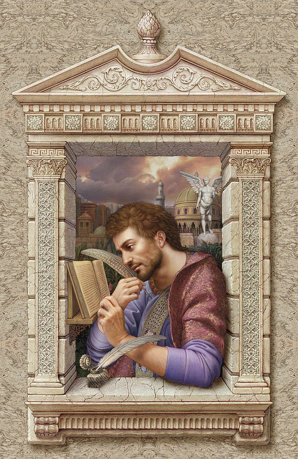 Inspirational Painting - St. Matthew #1 by Kurt Wenner