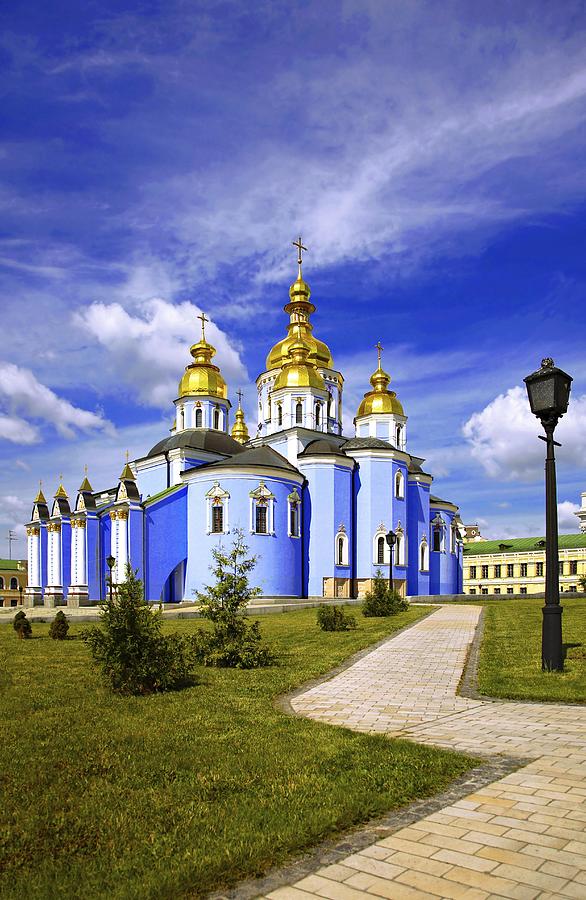 St. Michaels Cathedral, Gold Dome Monastery of St. Michael, Kiev, Ukraine #1 Photograph by Iryna Shpulak