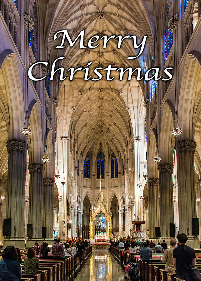 St. Patricks Cathedral - Greeting Card #1 Photograph by David Simchock