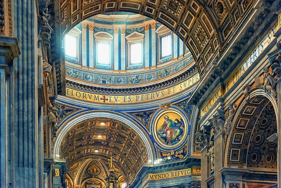Architecture Photograph - St Peters Dome #1 by Manjik Pictures