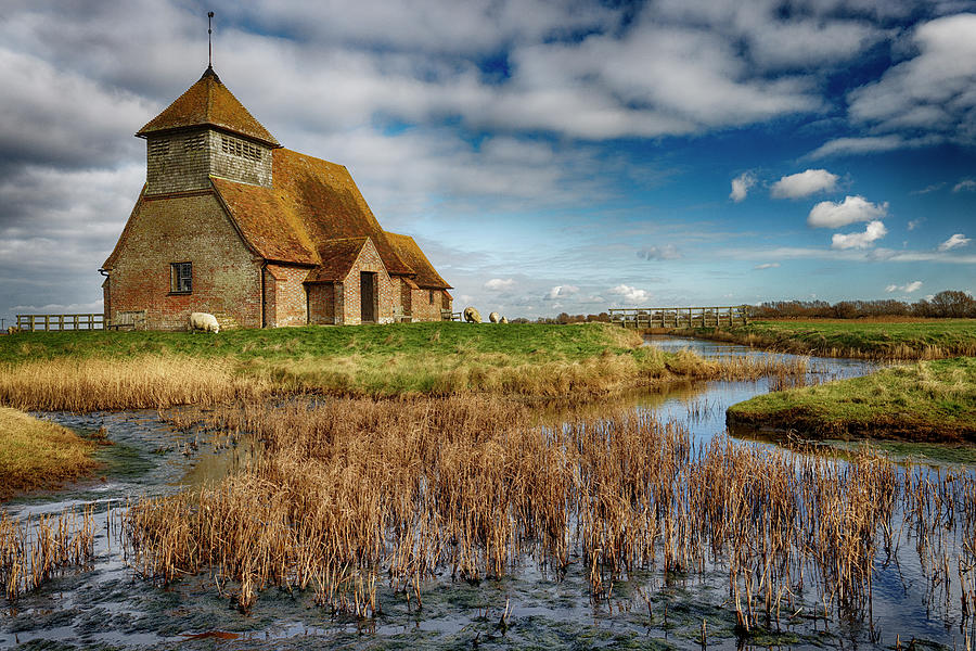 St Thomas Becket Church Fairfield Romney Marsh Kent UK #1 Photograph by John Gilham