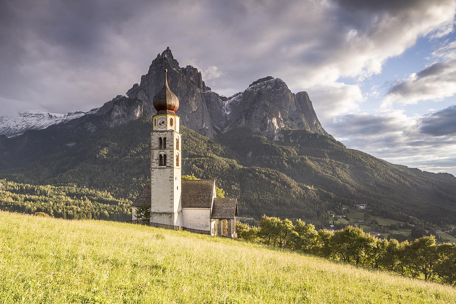 St Valentin chapel in the Dolomites #1 Photograph by Julian Elliott Photography