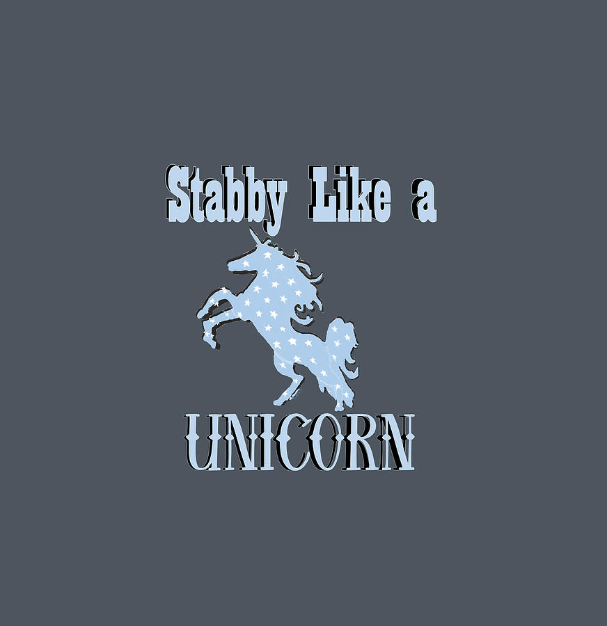 Stabby Like a Unicorn #1 Mixed Media by Ali Baucom