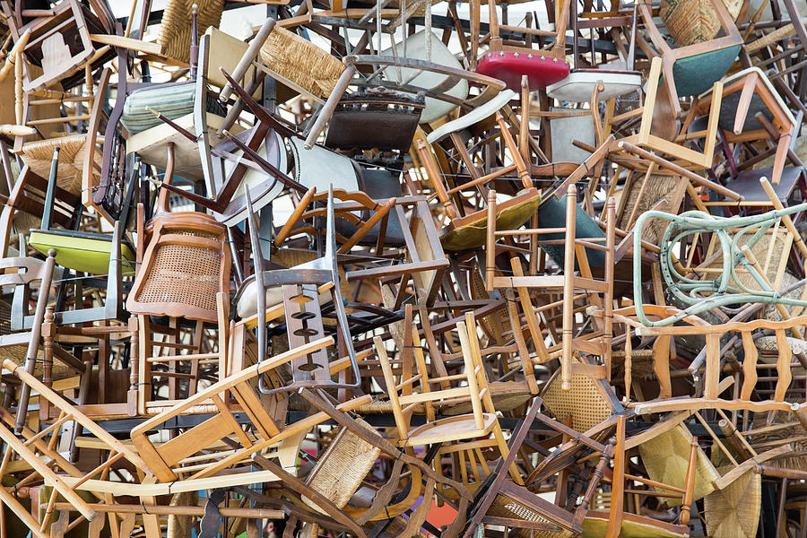 Stack Of Chairs Photograph by Maria Kray