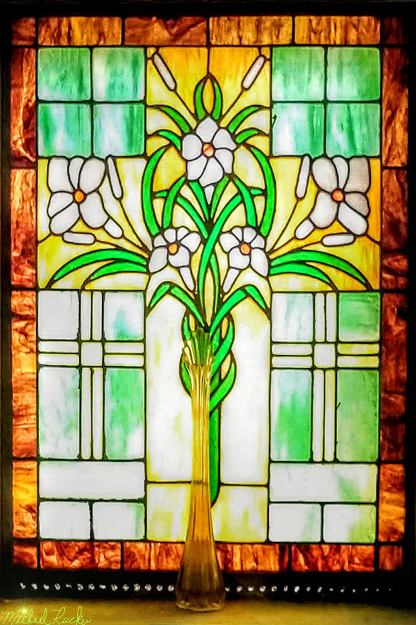 Stained Glass Flowers #2 Photograph by Michael Rucker