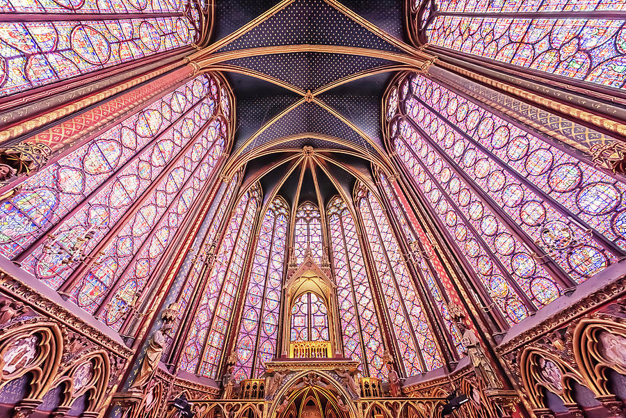 Architecture Photograph - Stained Glass #1 by Manjik Pictures