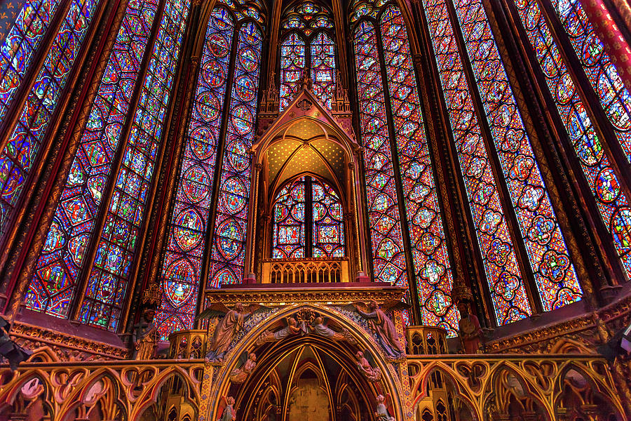 Stained Glass Sainte Chapelle Paris France Photograph by William Perry ...