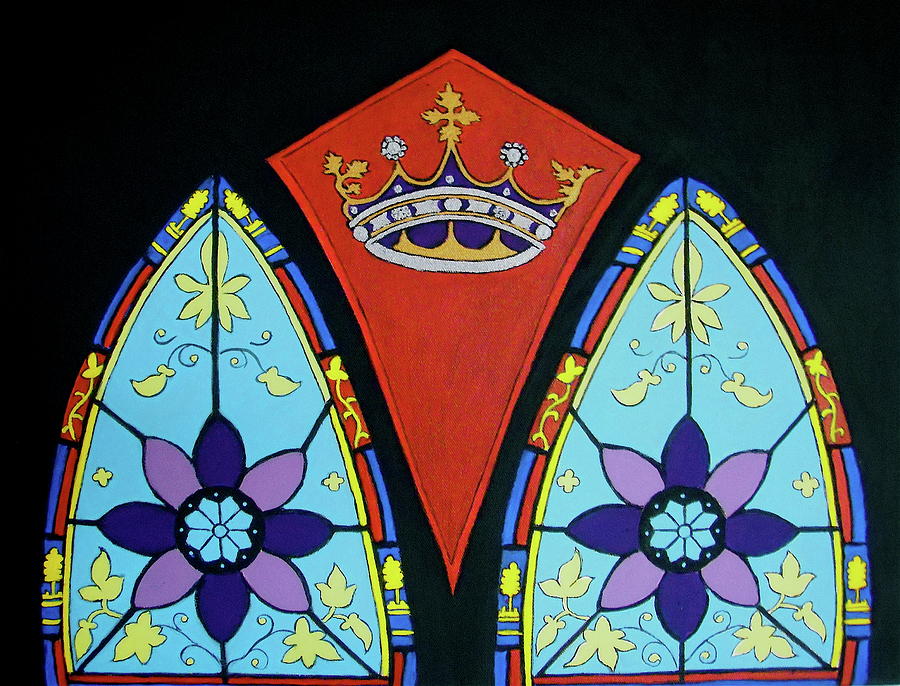 Stained Glass #1 Painting by Stephanie Moore
