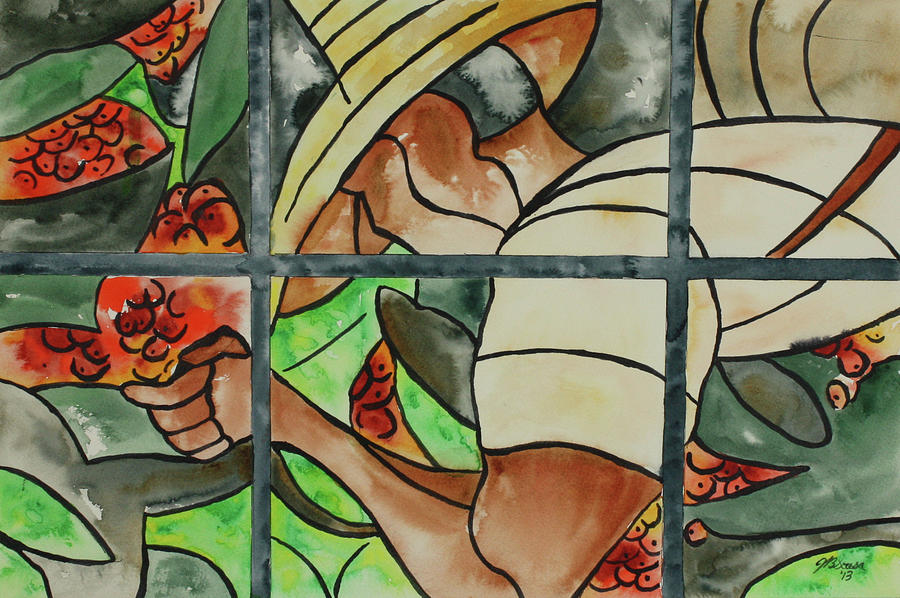 Stained Glass Window Painting by Joyce Ann Burton-Sousa