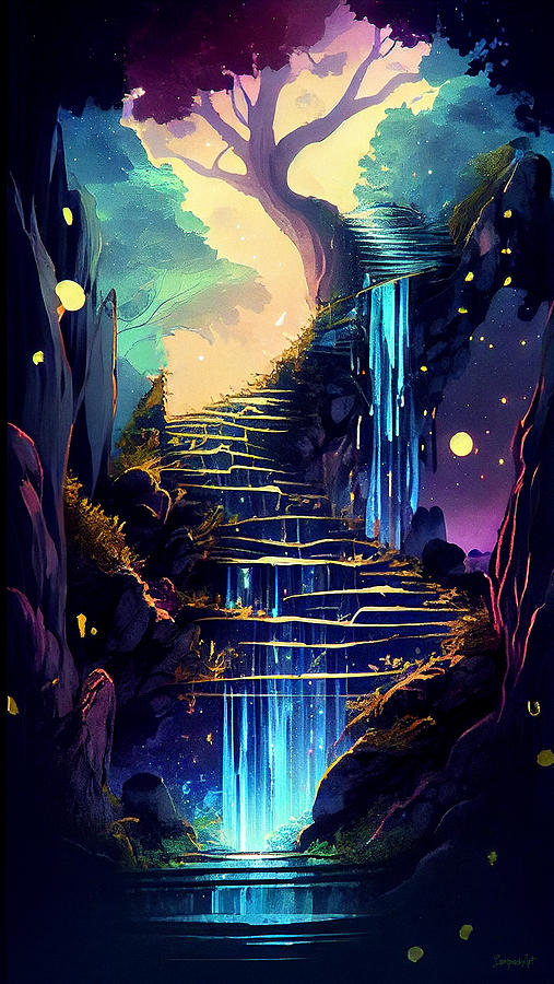 Stairway to Tree Of Life Digital Art by Sampad Art - Fine Art America