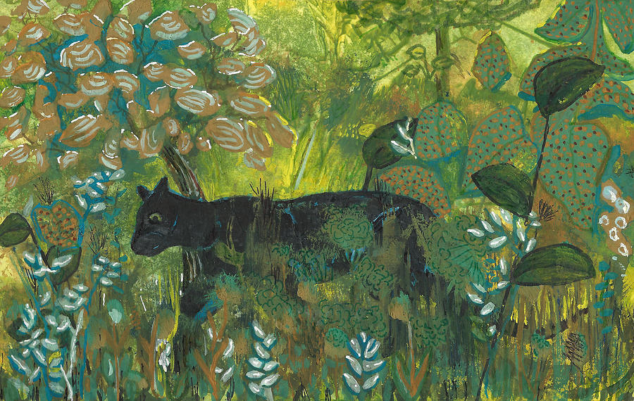 Stalking Panther Painting