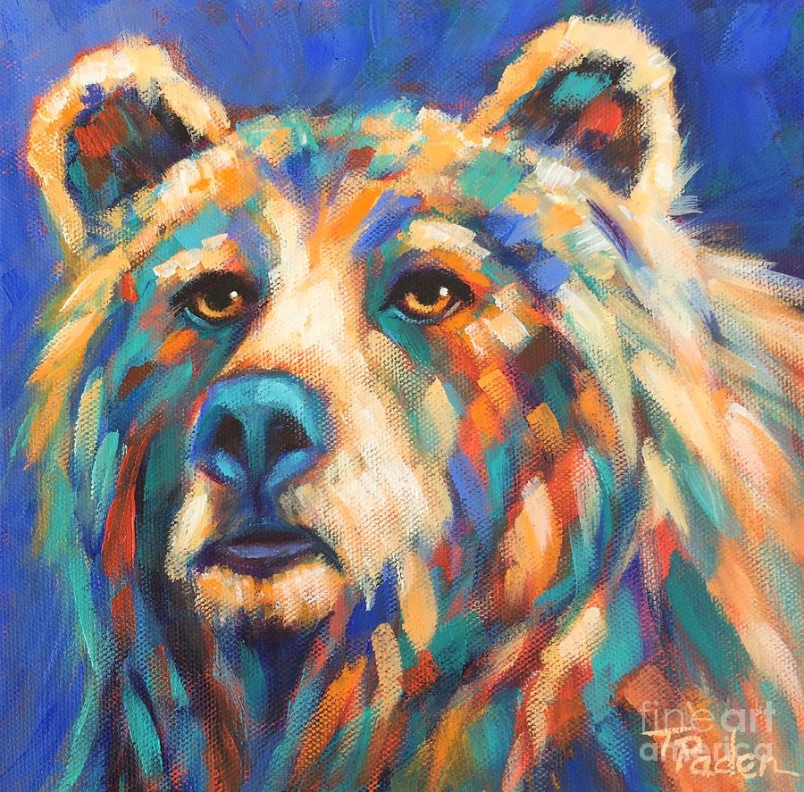 Bear Painting - Star Gazing Bear #2 by Theresa Paden