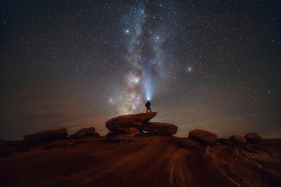Stargazing  #1 Photograph by Henry w Liu