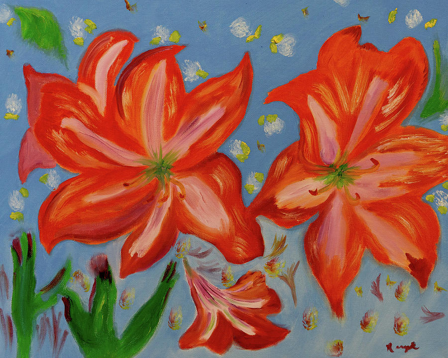 Starlight Petals #1 Painting by Meryl Goudey