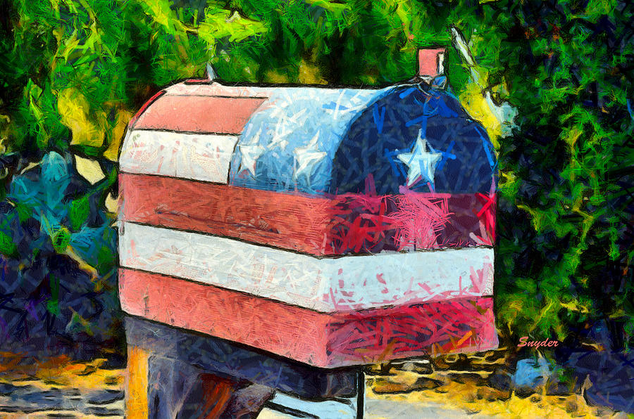Stars And Stripes Mail Box  #1 Photograph by Floyd Snyder
