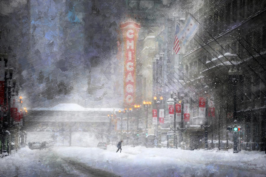 State Street Snow Painting by Glenn Galen