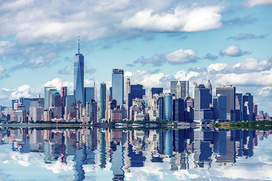 Manhattan Skyline Reflected Photograph by Darryl Brooks