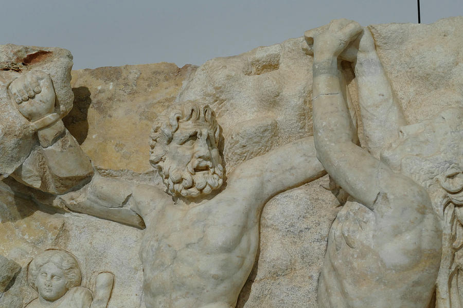 Statue of Hercules freeing Prometheus #1 Photograph by Steve Estvanik