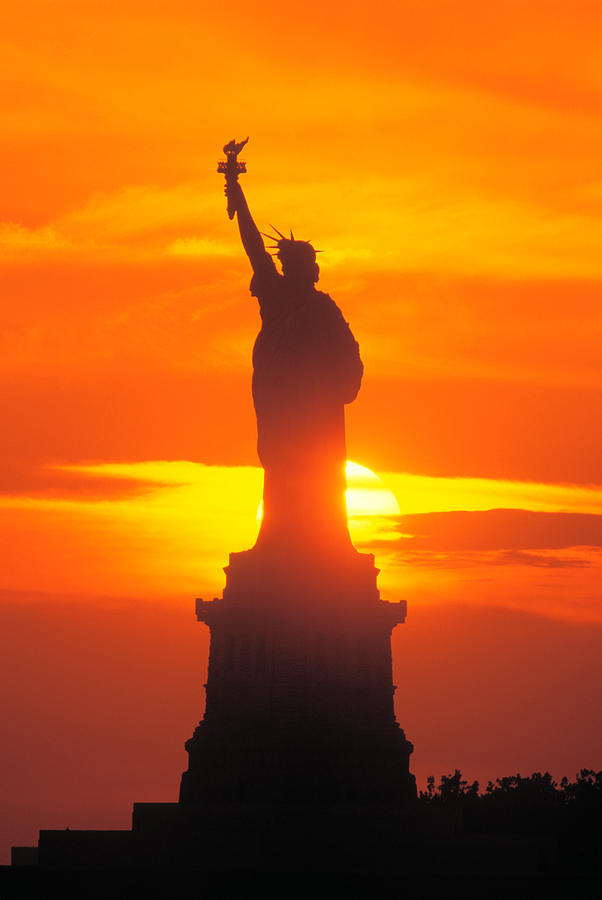 Liberty Island Sunset New York Fine art print Colour photograph