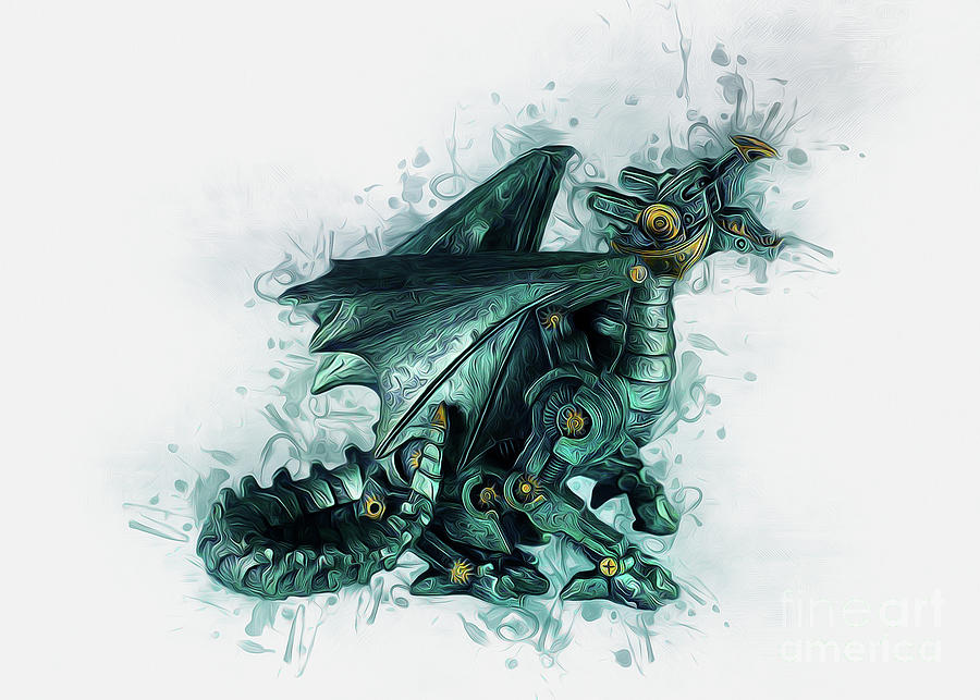 Steampunk Dragon Digital Art