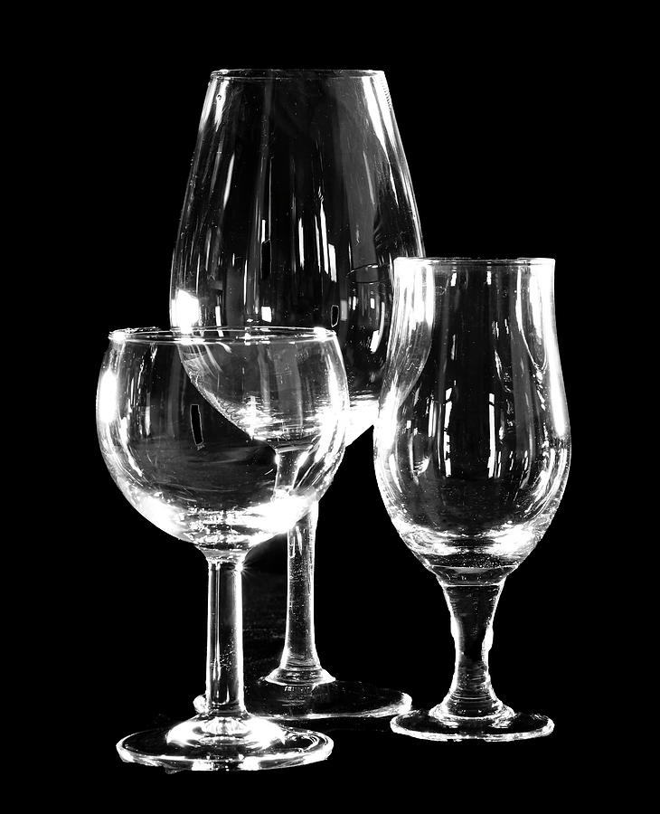 Black And White Photograph - Stemware #2 by Phil And Karen Rispin