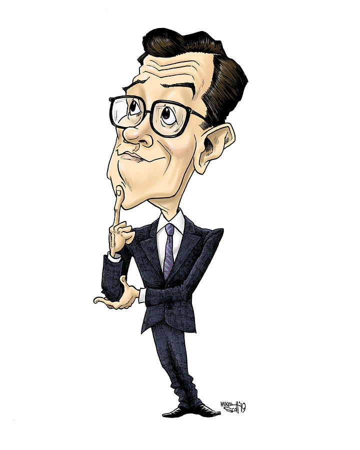 Stephen Colbert #1 Drawing by Mike Scott