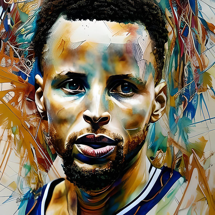 Stephen Curry Digital Art Poster Digital Art by Jose Lugo - Fine Art ...