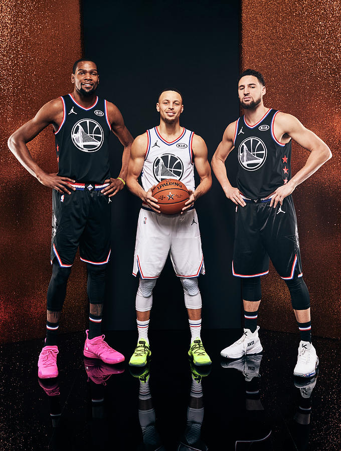 Stephen Curry, Kevin Durant, and Klay Thompson Photograph by Jennifer Pottheiser