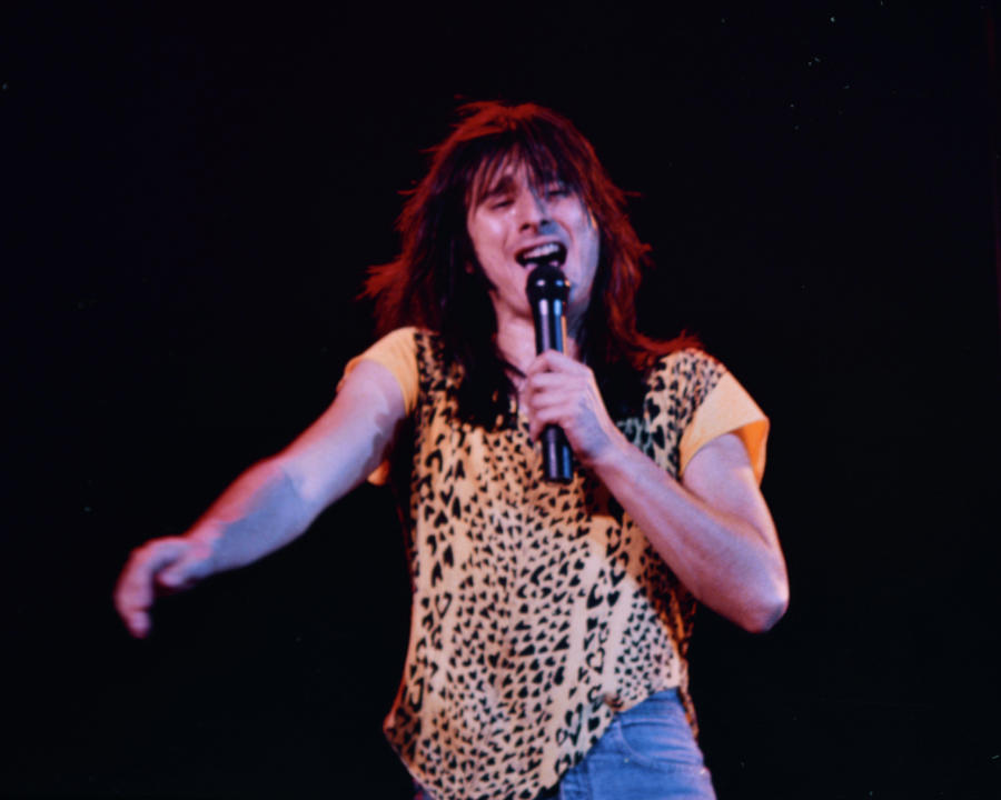 Concert Photograph - Steve Perry of Journey. December 1983 #1 by Dan Cuny