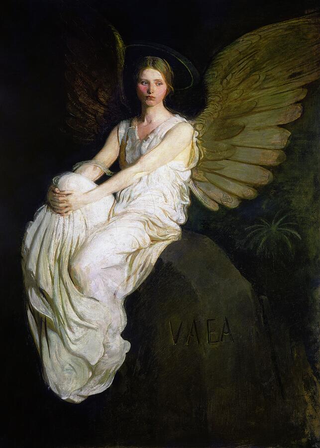 Stevenson Memorial, from 1903 Painting by Abbott Handerson Thayer Stevenson Memorial, from 1903 Painting by Abbott Handerson Thayer