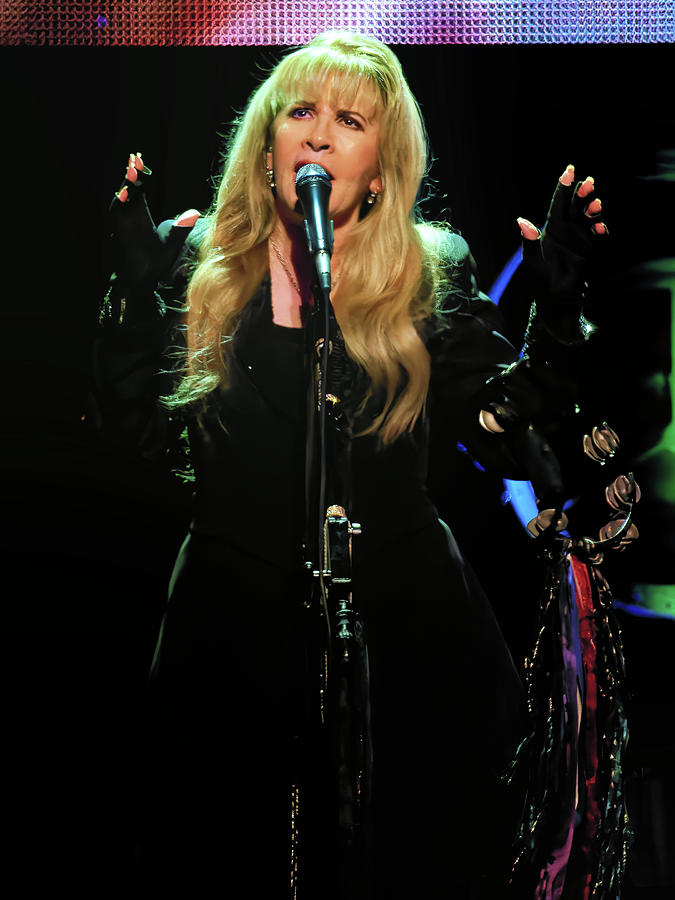 Stevie Nicks in Concert #2 Photograph by Ron Dubin