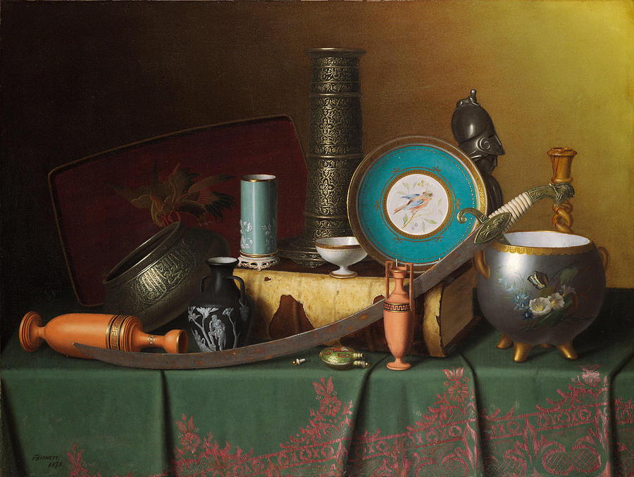 Still Life With Bric A Brac Painting By William Michael Harnett