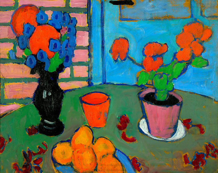 Alexej Von Jawlensky Painting - Still Life With Flowers And Oranges #1 by Alexej von Jawlensky