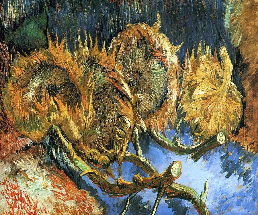 Still Life with Four Sunflowers - Vincent van Gogh Painting by Vincent ...