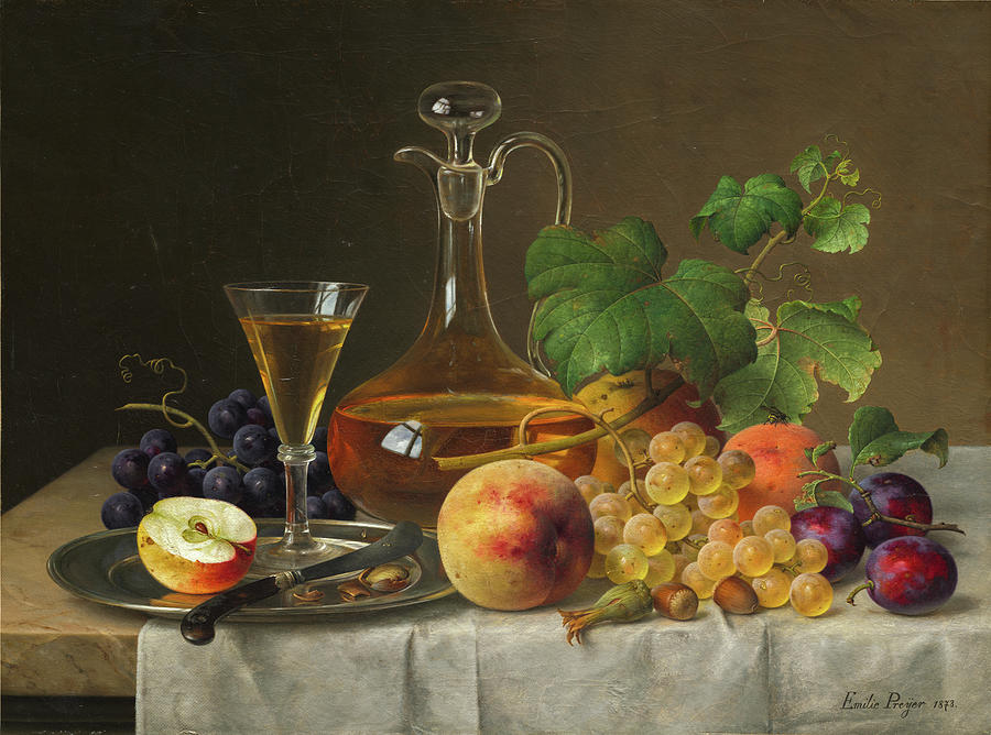 Still Life with Fruit #1 Painting by Emilie Preyer