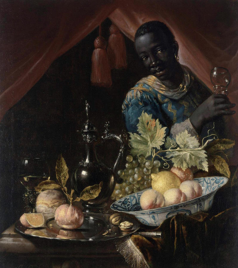Still Life With Peaches And A Lemon Painting by Juriaen Van Streeck