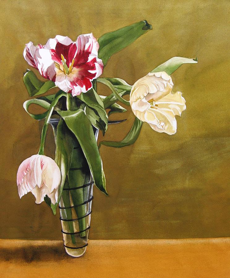 Still Life With Tulips #2 Painting by Alfred Ng