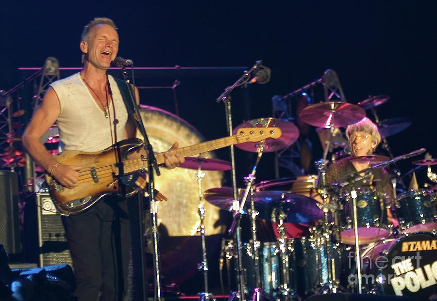 The Police Photograph - Sting and Stuart Copeland Performing with The Police at Bonnaroo #1 by David Oppenheimer