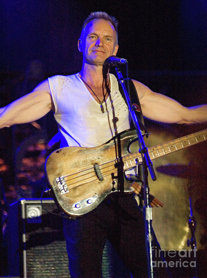 The Police Photograph - Sting Performing with The Police at Bonnaroo Music Festival #1 by David Oppenheimer