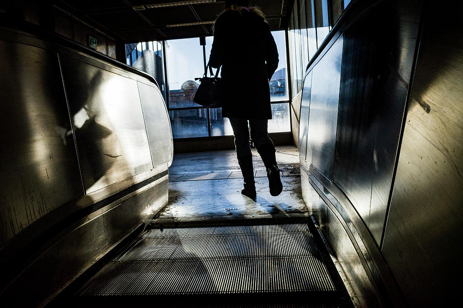 Stockholm escalator #1 Photograph by Alexander Farnsworth
