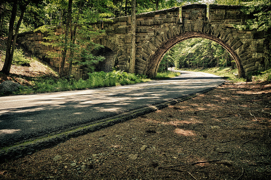 Stone Arch Bridge, Stanley Brook Drive, Acadia National Park #1 Photograph by Jeff Sinon