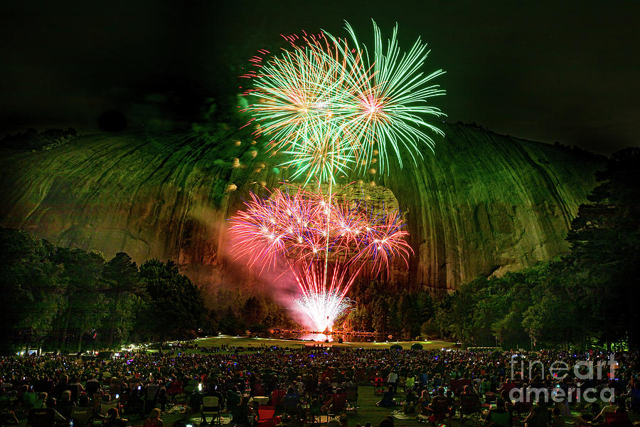 Stone Mountain Park Fireworks Atlanta GA Photograph by The Photourist