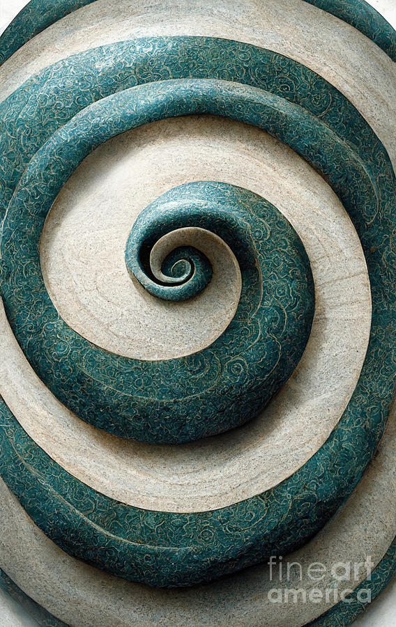 Stone Digital Art - Stone spirals #1 by Sabantha