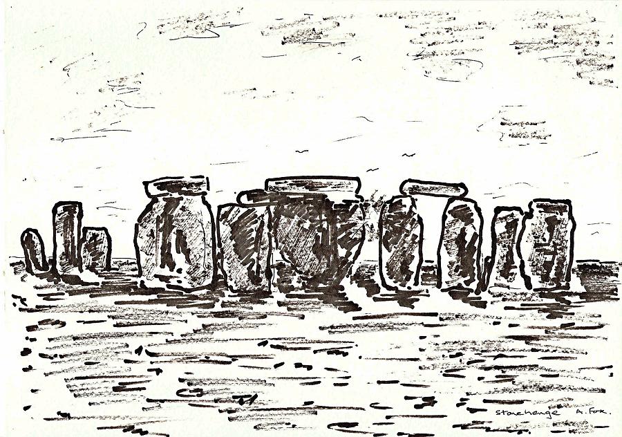 Stonehenge #2 Mixed Media by Anthony Fox