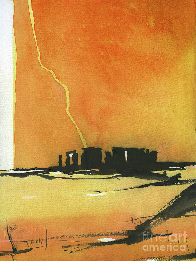 Stonehenge Ruins #1 Painting by Ryan Fox